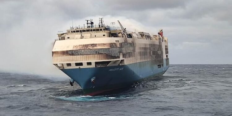 Car Carrier ‘Felicity Ace’ Aflame With 4,000 Luxury Vehicles Worth $200 Million Left Adrift Felicity-Ace fire 3