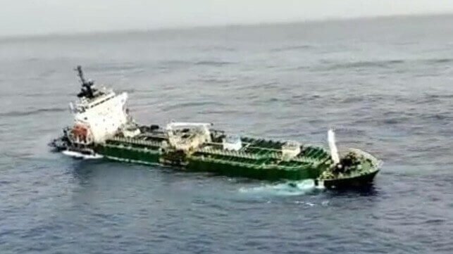 Indian Coast Guard Rescues Crew from Tanker Sinking in Arabian Sea