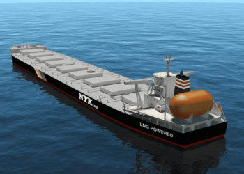 LNG-fueled bulk carrier with the Sail GREEN branding