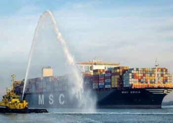 MSC Erica at port of rotterdam