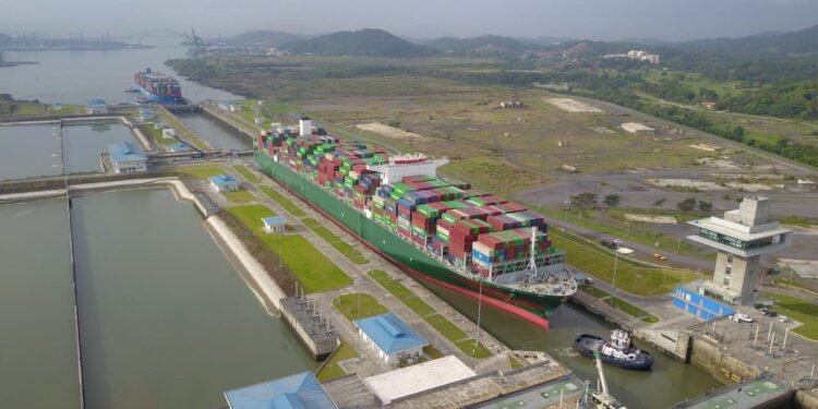 The motor vessel Triton becomes the largest ship to transit the Expanded Panama Canal