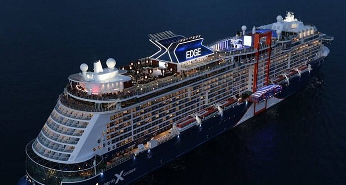 Image of Celebrity Edge at night