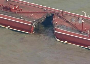 Major Gas Product Spill on Houston Ship Channel After Tanker and Barges Collide