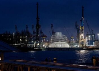 Russian Billionaire's Yacht Stuck in Hamburg Shipyard