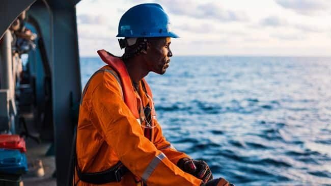 seafarer on ship representation