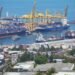 Aerial view of the Port Botany in Sydney, Australia