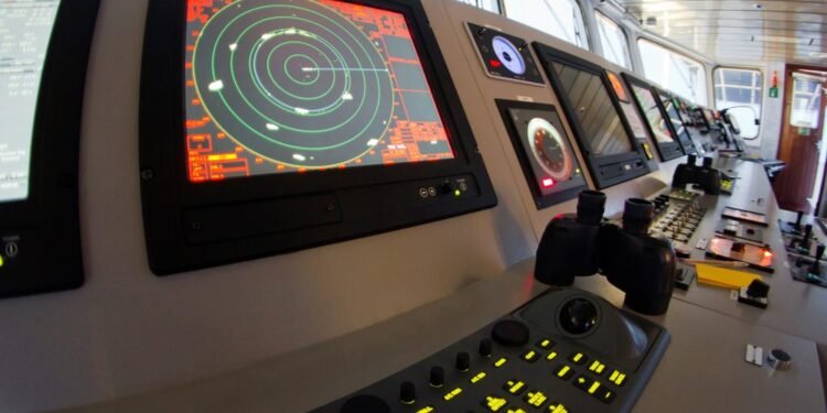 Ship Radar ECDIS Console