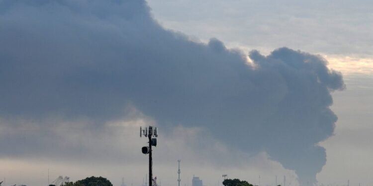 houston ship channel petrochemical fire