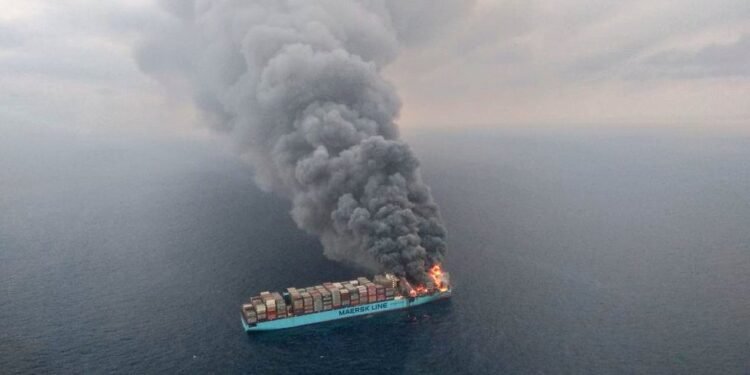 maersk honam fire