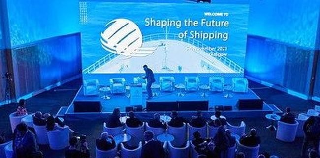 ICS To Organize Maritime Decarbonisation Summit And Centenary Dinner The international shipping industry’s flagship event at COP26, Shaping the Future of Shipping, was held on 6th November 2021 at Glasgow, University of Strathclyde. Credit - ICS -