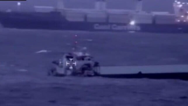 Video: Rescue of Crew After Cargo Ships Collide in the North Sea