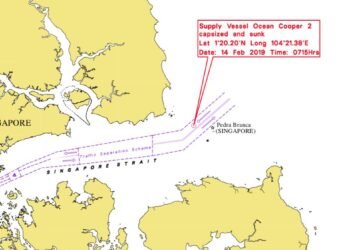 singapore supply vessel sinks