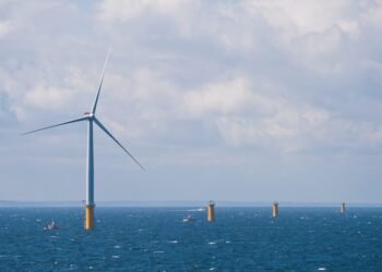 offshore wind farm under construction