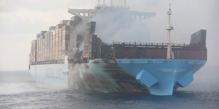 maersk honam fire damage