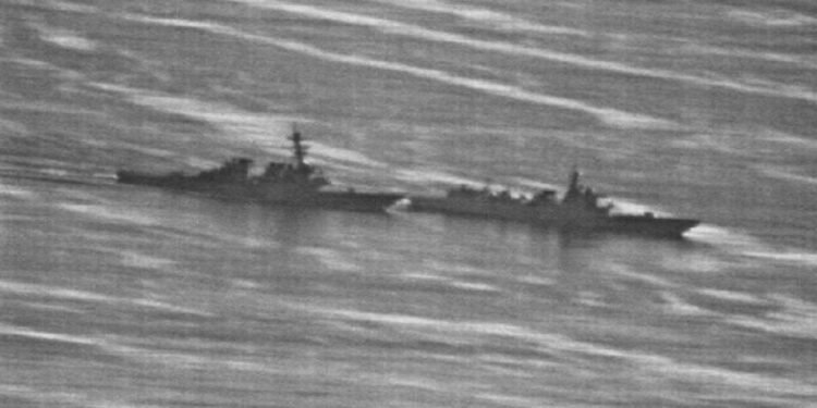 Photos Show Confrontation Between USS Decatur and also a Chinese Navy Warship in South China Sea Photos Show Confrontation Between USS Decatur and a Chinese Navy Warship in South China Sea
