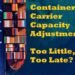 Container Carrier Capacity Adjustment: Too Little, Too Late?