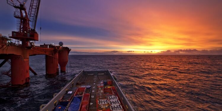 north sea oil rig