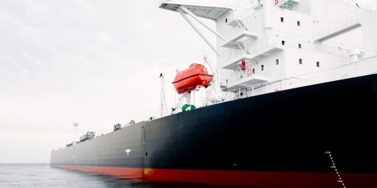 oil tanker at anchor