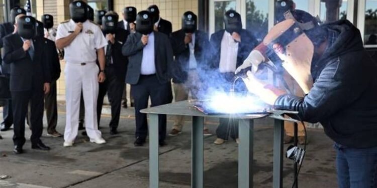 Keel-Laying for NOAA's Discoverer at Thoma-Sea