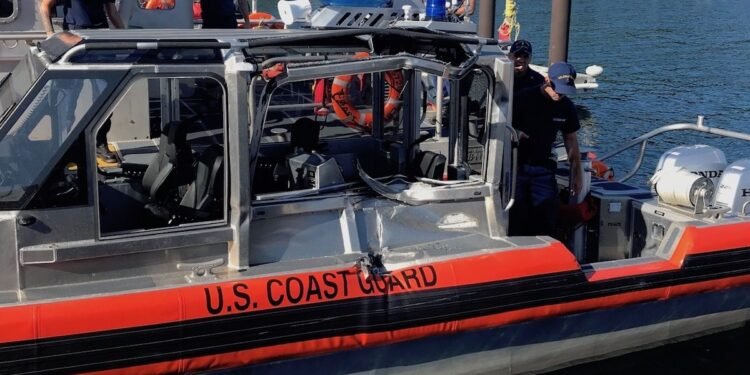 coast guard boats collide