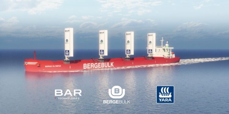 Berge Bulk vessel to sail with WindWings in 2023