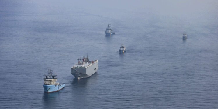 Salvors Commence Emergency Tow of Damaged Car Carrier Off Sweden