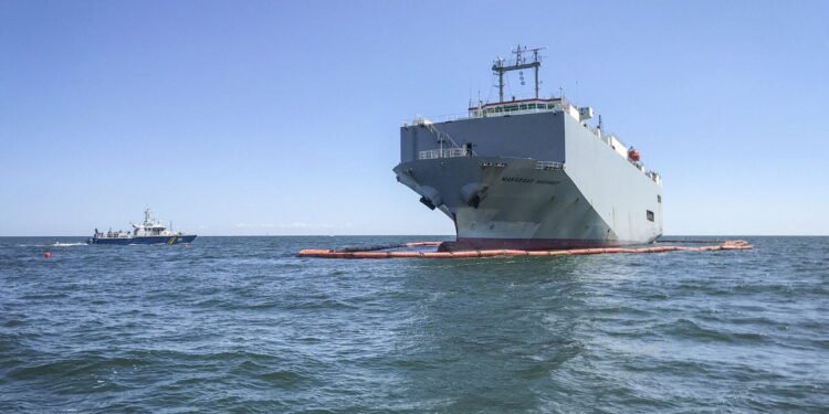 Damage to Grounded Car Carrier Worse Than Thought; Complex Salvage Lies Ahead