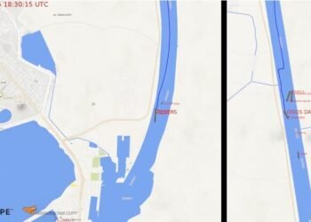 AIS Animation Shows Suez Canal Mayhem After Ship Grounds