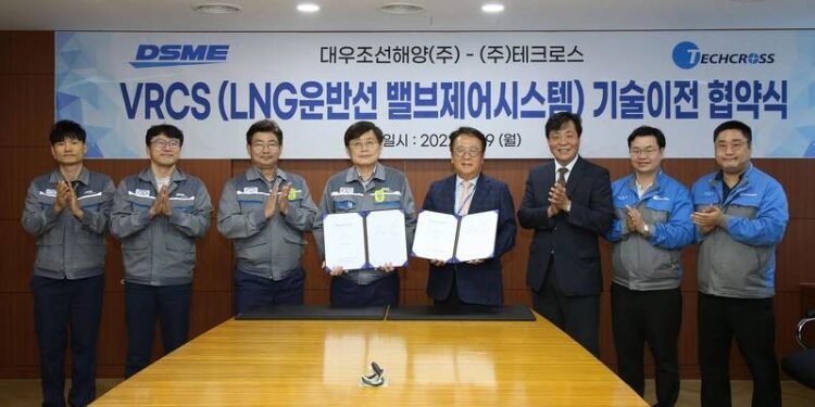 Techcross and DSME Ink Tech Transfer Deal