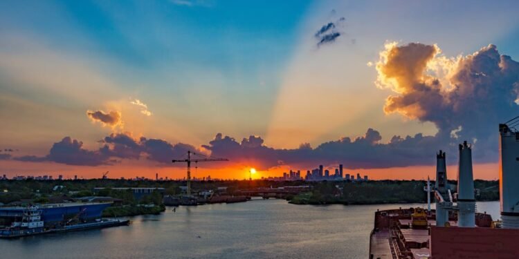 Houston Skyline At Sunrise