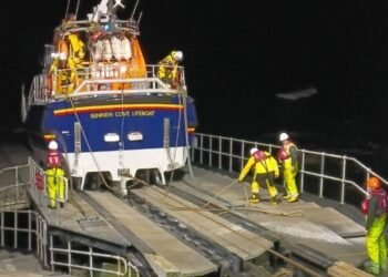 RNLI Rescues Four From Sinking Trawler off Penzance