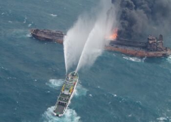 Stricken Iranian Oil tanker Drifts Into Japan’s Economic Zone as Fire Rages On