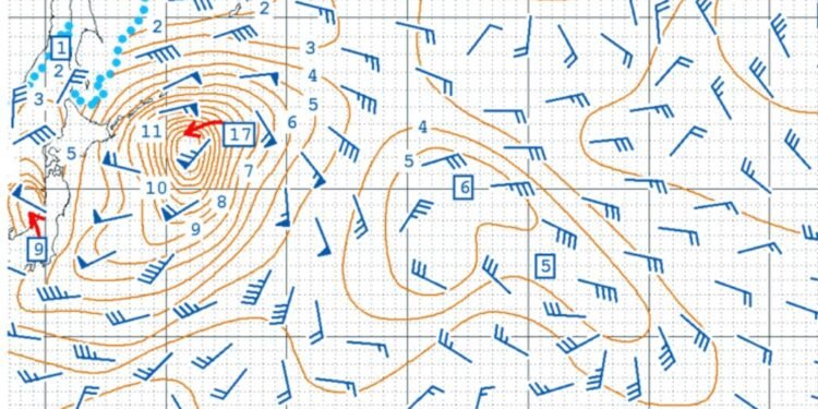 Gigantic 17-Meter Significant Wave Heights Forecast for NW Pacific Ship Lanes