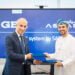 Asyad Group Chief Technology Officer, Eng. Ghaith Al-Darmaki and Mahmoud El Kordy, CEO of GBM Oman, signing the ERP agreement