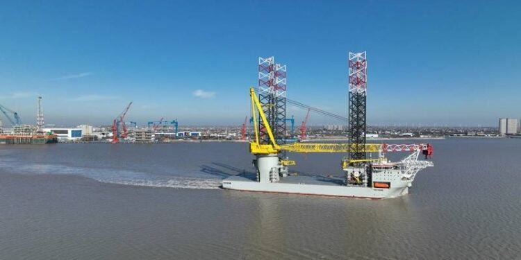 Jan De Nul's Giant Jack-up Vessel Delivered in China