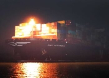 MSC Boxship Runs Aground in Suez Canal