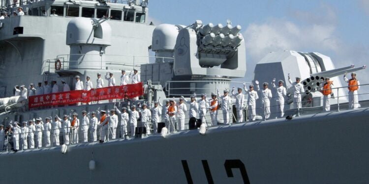 China Claims It Won' t ‘Bully’ Neighbors In The South China Sea People's Liberation Army-Navy destroyer Qingdao