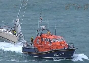RNLI Lifeboat Crew Rescues Yachtsman in Gale Conditions