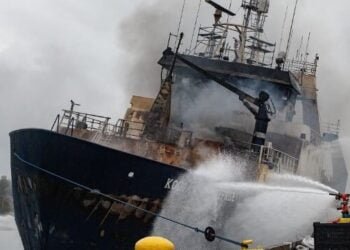 Factory Trawler Burns Out, Takes On Heavy List at Pier in Tacoma