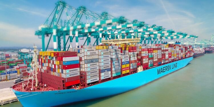 Mumbai Maersk at the Port of Tanjin Pelepas