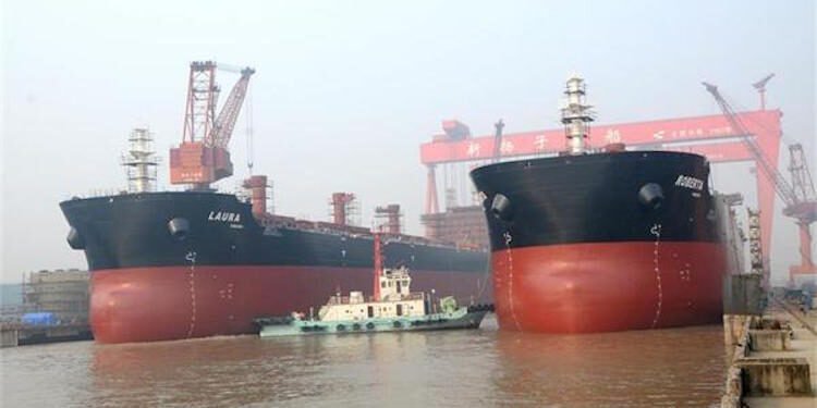 Bulker under construction at Yangzijiang Shipbuilding in China