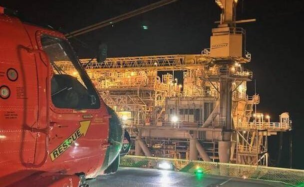 Coast Guard Helicopter Airlifts Injured Worker from BP's Atlantis Platform