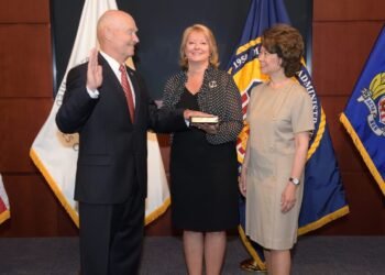 Rear Admiral Mark Buzby Sworn In as U.S. Maritime Administrator