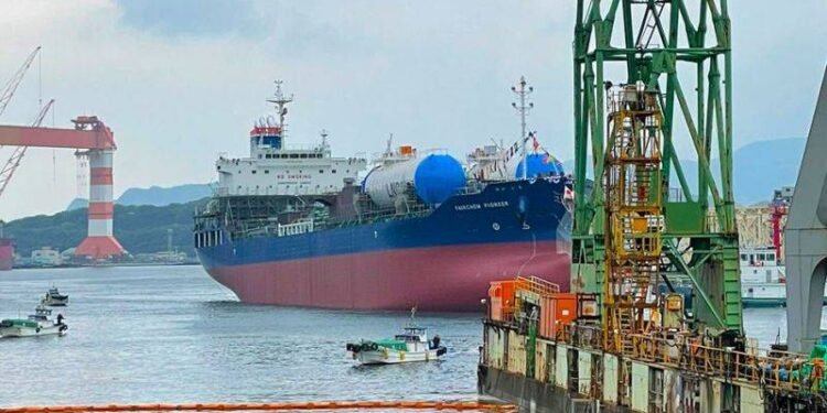 LNG Dual-fuel Chemical Tanker Launched for Fairfield