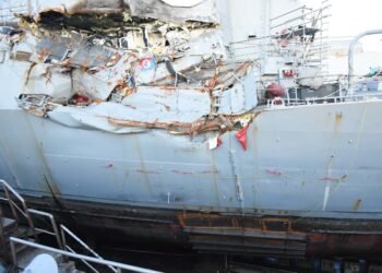 Dry Dock Photos Show Extent of Damage to USS Fitzgerald