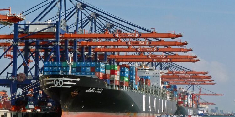 Hanjin Containership In Port
