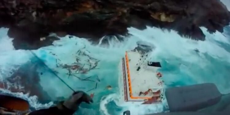 Grounded Cargo Ship in Trouble in Greece; Nine Rescued, Pollution Reported