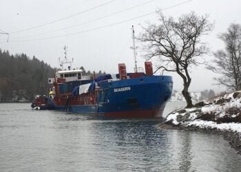 Cargo Ship Aground in Sweden