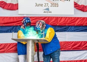 Keel Laying for Future USNS Point Loma (EPF 15)