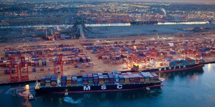 msc ship at long beach port